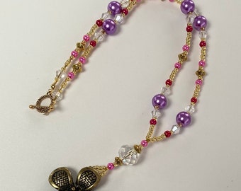 Large Flower Pendant Necklace