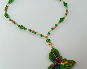 Large Butterfly Pendant Necklace