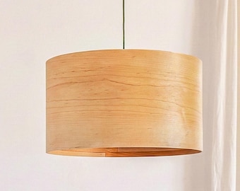 Maple Wood Pendant Light, Elegant Mid Century Chandelier Lighting, Modern Hanging Lamp