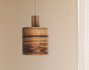 Mango lamp shade, Kitchen island pendant light, Mid century lamp, Wood decor hanging lamp