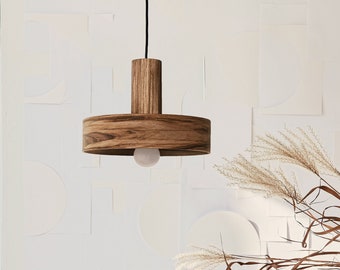 Mango lamp shade, Scandinavian decor wood pendant light, Cottage decor chandelier light