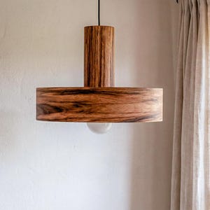 Mango Hanging Lamp, Minimal Wood Pendant Light, Kitchen Island Light
