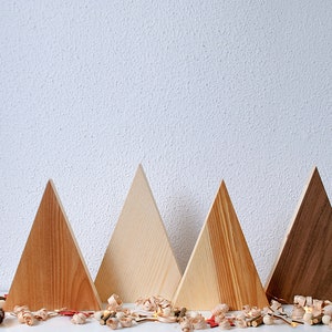 Wood Christmas tree, Set of 4 Rustic decor wooden Christmas tree, Farmhouse Christmas Mini Christmas tree