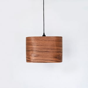 Elegant Walnut Pendant Light, Cozy Scandinavian Lighting Chandelier for Home Decor, Nordic Style Ceiling Light