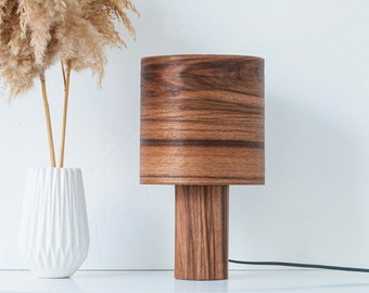 Mango Scandinavian decor modern table lamp, Rustic decor bedside lamp, Minimalist decor small table lamp