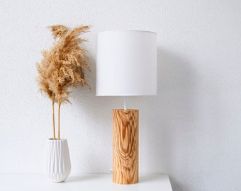 Olive Scandinavian decor modern table lamp, Rustic decor bedside lamp, Minimalist decor small table lamp