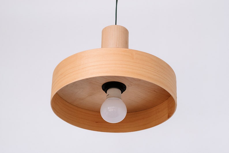 Minimal maple wood chandelier hanging lamp for kitchen island lighting