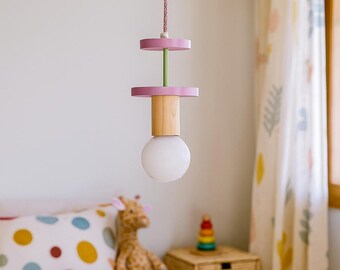 Colorful Hanging Lamp to Light Up Your Little One's Space, Whimsical Nursery Pendant Light for Kids Room Decor