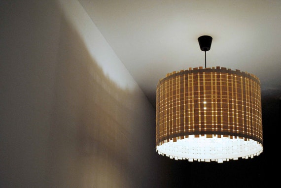 Handmade Wooden Ceiling Light Stripe To Stripe Etsy