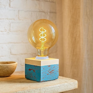 Handmade Modern Table Lamp Scandinavian decor: Modern Farmhouse Bedside Lamp