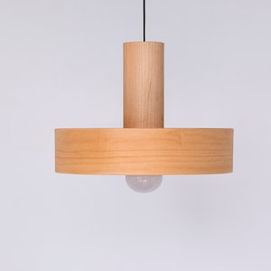 Minimal maple wood chandelier hanging lamp for kitchen island lighting
