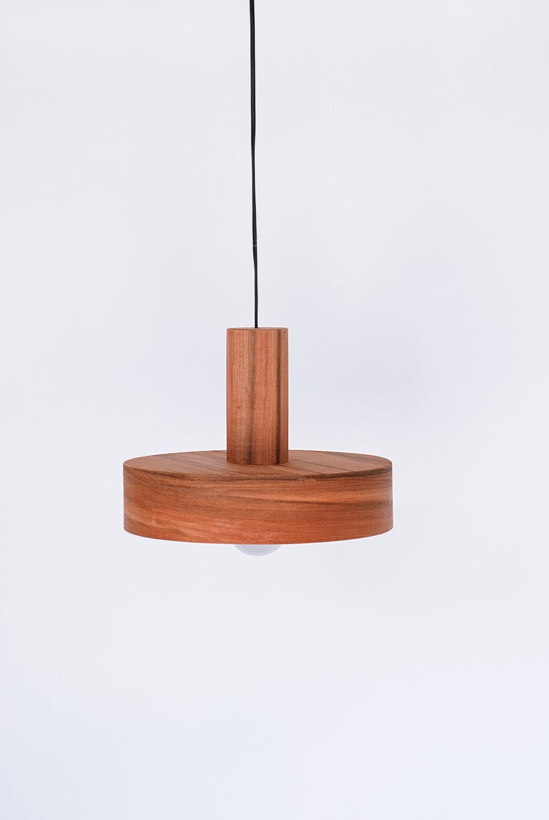 Modern ceiling light made of apple chile wood perfect for your kitchen or dining room. Ideal for spot light. The right choice of wooden lampshade will give your space the aura you desire
