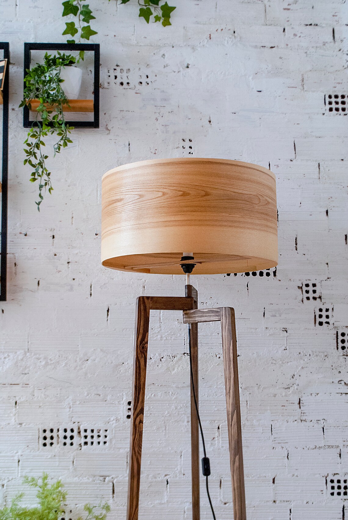 View of Scandinavian Decor Floor Lamp, Rustic Decor Light Fixture, Floor Lamp ...