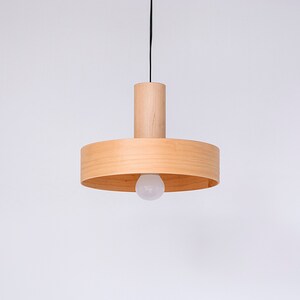 Minimal maple wood chandelier hanging lamp for kitchen island lighting
