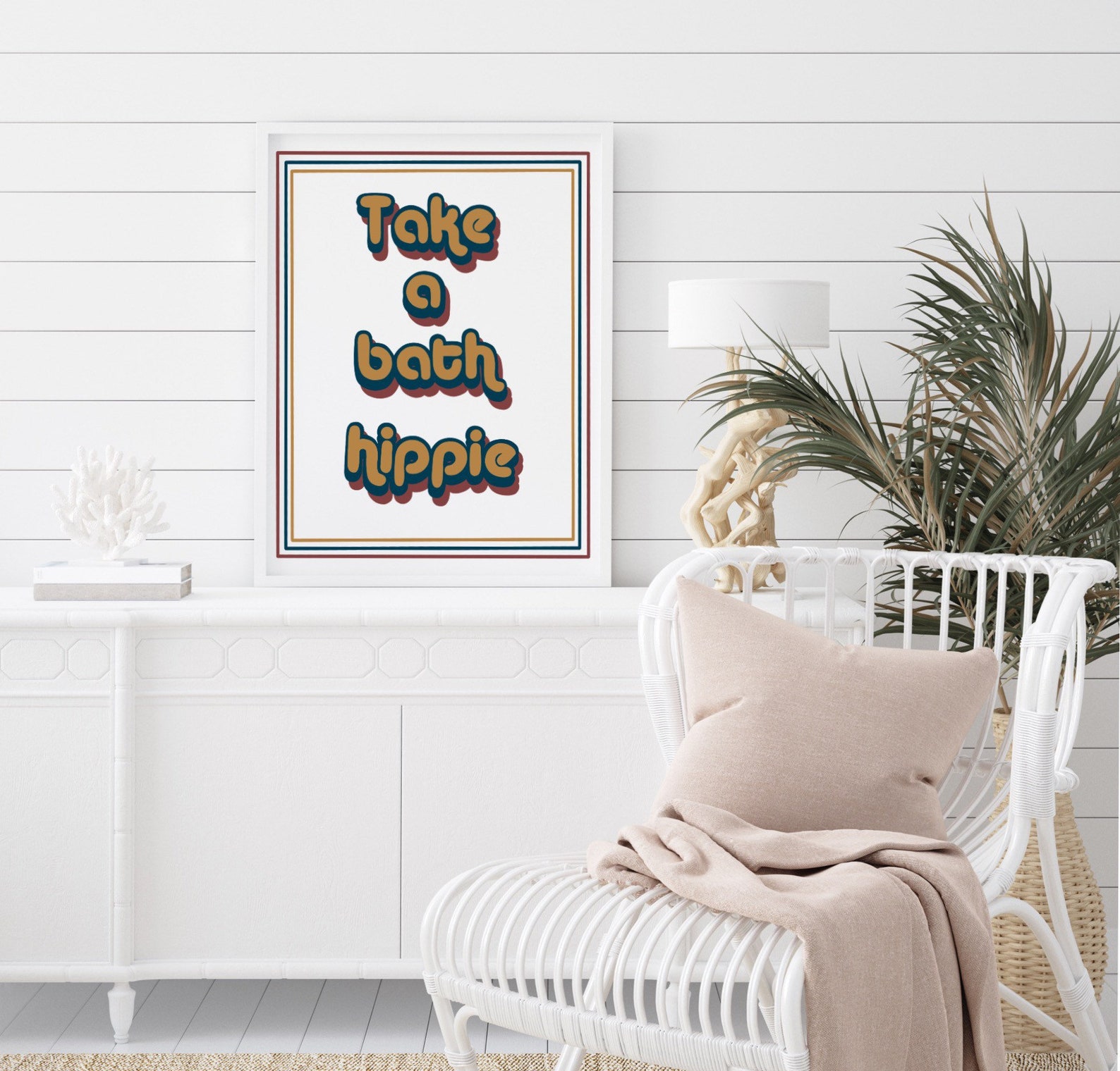 Take a bath hippie art printhippie decorbohemian Etsy