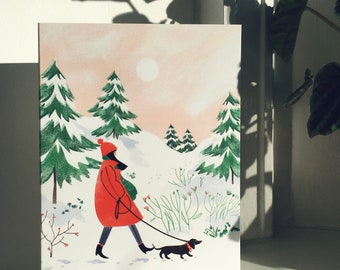 Christmas card - Winter walk