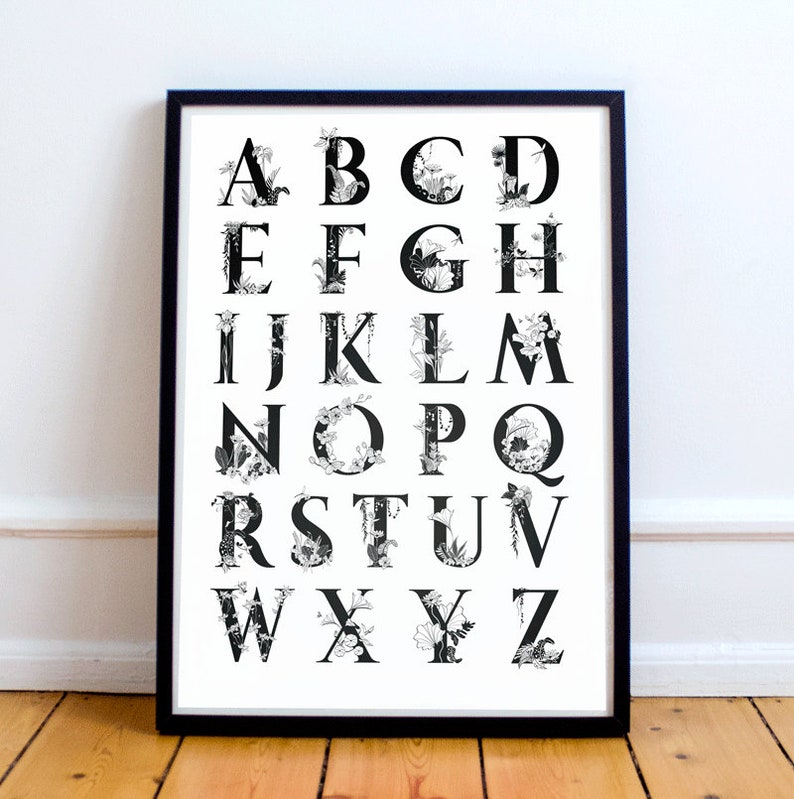 Alphabet print poster image 1