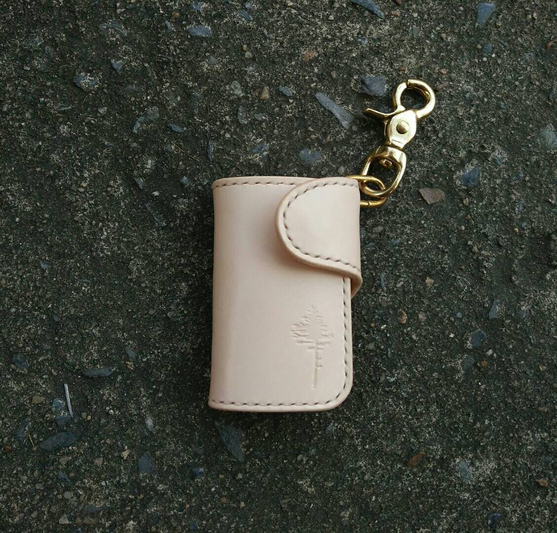 Pochette Clés Voiture En Cuir Synthétique - Double Fermeture éclair, Fenêtre Transparente, Dimensions 9x5 Cm