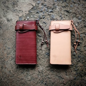 Cartera biker Cartera larga, cuero curtido vegetal, Cartera de cadena, Grano completo hecho a mano, cartera de hombre, Cartera de cuero, cartera de alta calidad