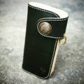 Handmade Vegtan Leather Biker Wallet: Long Full Grain Wallet