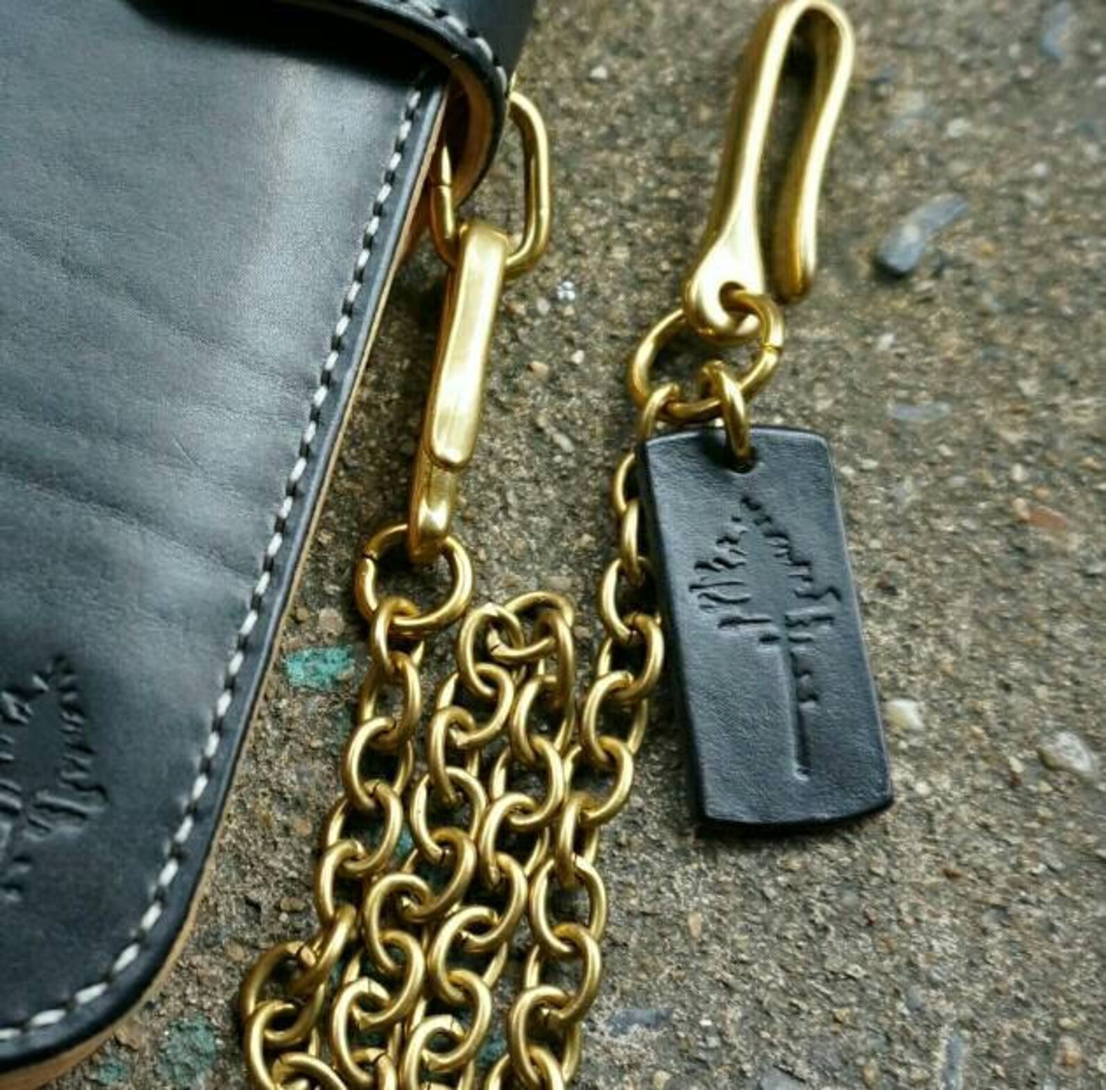 Solid brass wallet chainSolid brassWallet chainGift Etsy