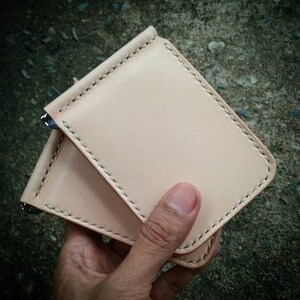 Geldklammern Portemonnaie, Minimalistisches Portemonnaie, Leder, Kartenhalter, Kartenetui, Veg-tan Leder, Geschenke