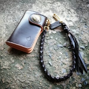 Trucker Wallet, Truck Chain Wallet, Best Trucker Wallet, Leather Biker  Wallet, Leather iPhone Wallet Case 012 