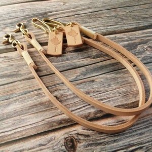 Leather wallet chain, leather chain, lanyard wallet chain, leather cord, veg-tan leather natural color