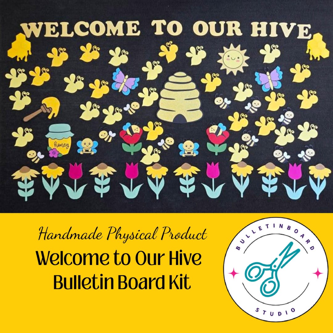 Bee-themed Classroom Bulletin Board Kit: Welcome to Our Hive ...