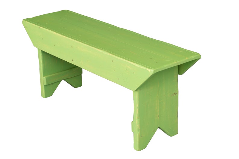 Rustic Bench Farmhouse Bench Lime Green Entryway Bench Etsy