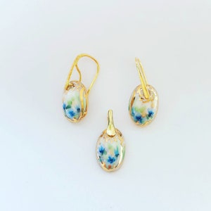 Porcelain Set / Fine White and Elegant Porcelain / Porcelain / Porcelain Jewellery / Flower Jewelry / Art Jewellery