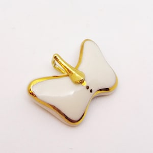 Porcelain Earrings / Ceramic Jewelry / women / Butterfly Jewelry / White Porcelain / Gift for her Gold Jewelry / Hand Painted / art