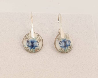 porcelain earrings / porcelain jewelry / porcelain / jewelry / pendant / earrings / delft blue