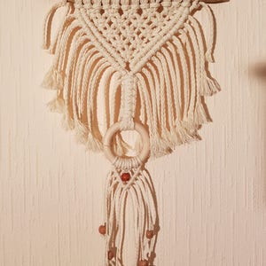 Kleine Makramee-Wandbehang Boho Kinderzimmer Wanddekoration Boho Raumdekor Geschenk für Freundin Makrame Wand Gobelin böhmisches Deko Bild 5