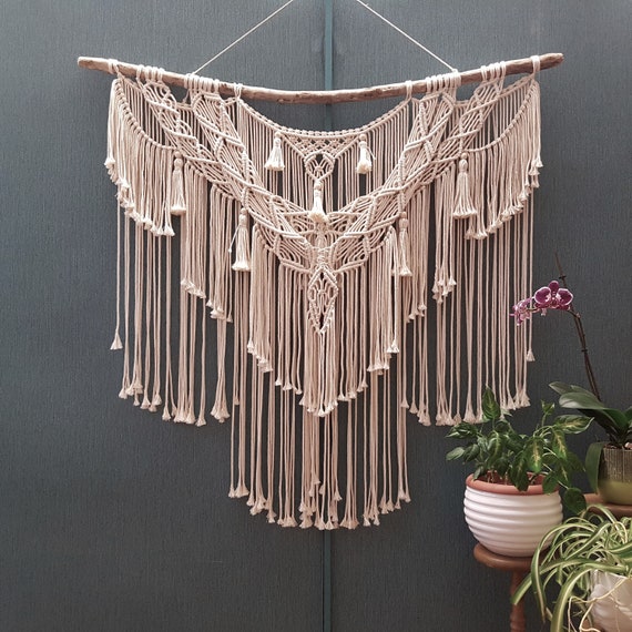 Large boho macrame wall hanging sale