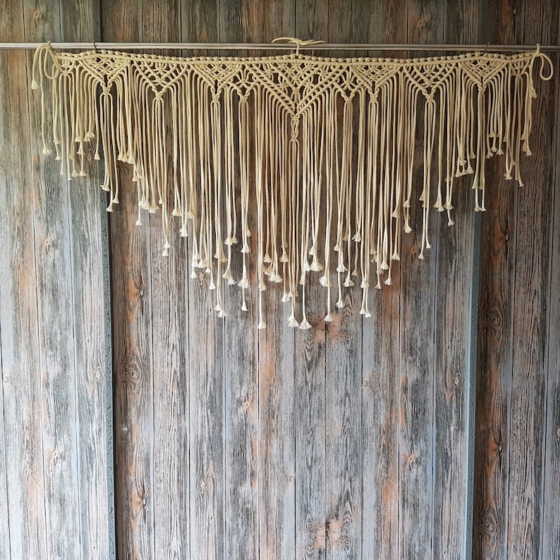 Böhmischer Baumwollseil Vorhang - Handgefertigter Makramee Wandbehang Für Tür & Fenster