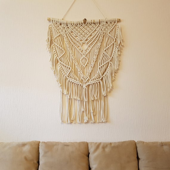 Macrame Wall Hanging Boho Style Woven Wall Hanging Bedroom Wall Decoration Boho Bohemian Wall Decoration Modern Tapestry Fiber Art