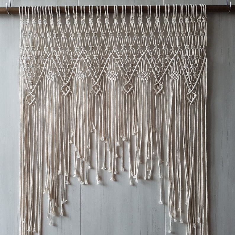 Large Macrame Wall Hanging Macrame Curtain Macrame Wedding Etsy