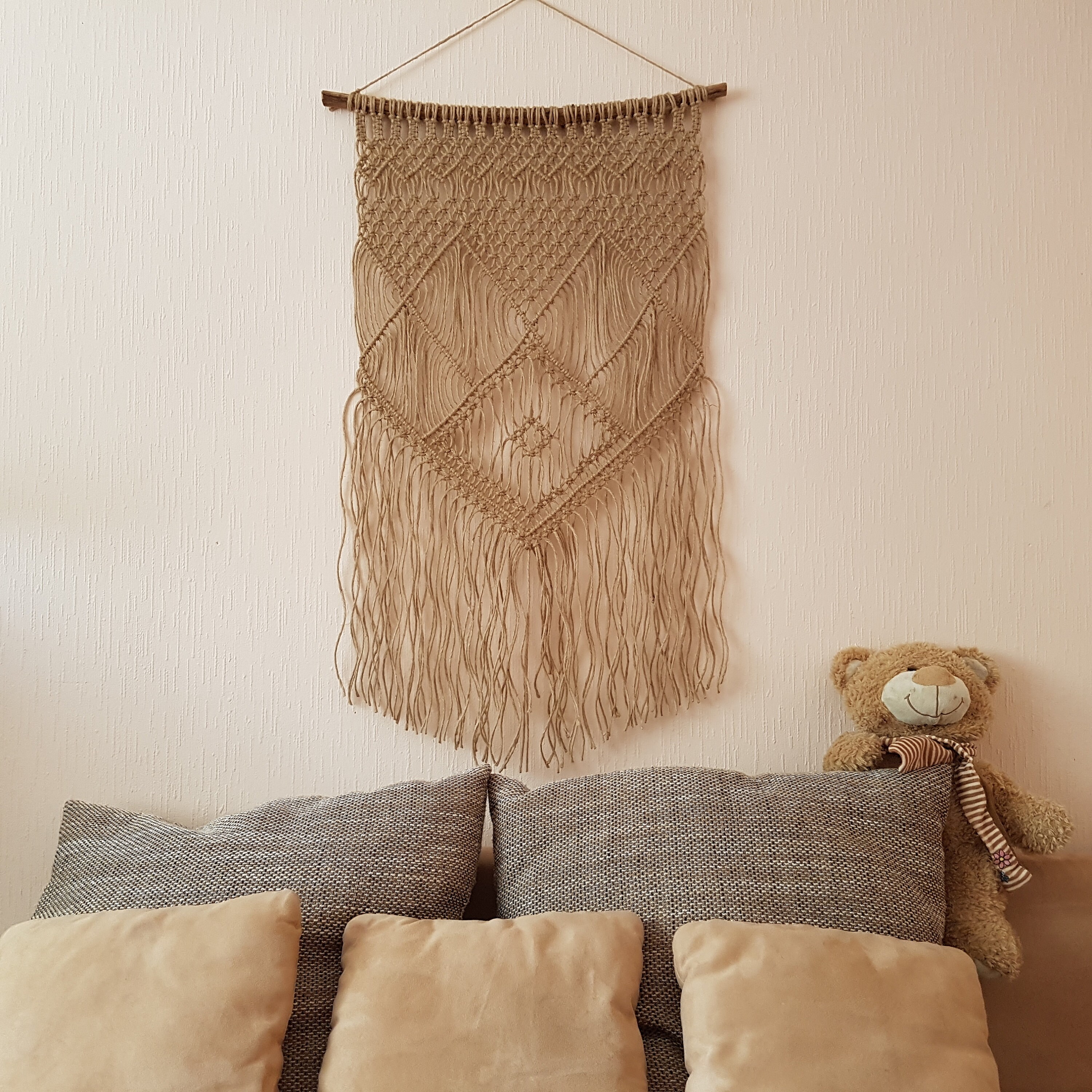 Large Jute Macrame Wall Hanging Color Selection is Possible. Etsy
