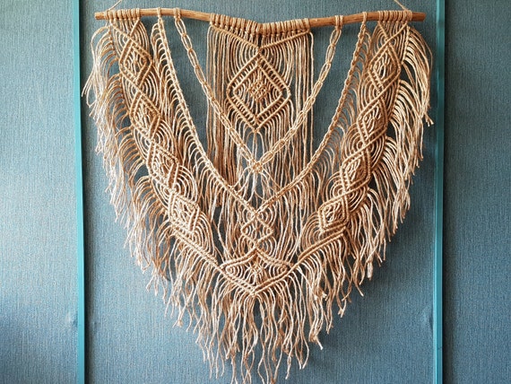 Bohemian woven wall hanging sale