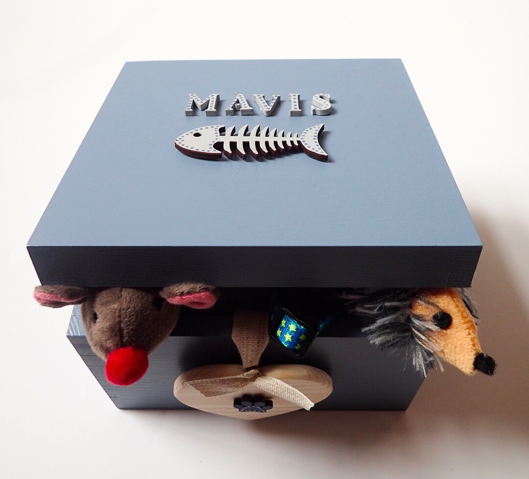Personalised Cat Memory Box Rustic Pet Keepsake Box Wooden Etsy.de