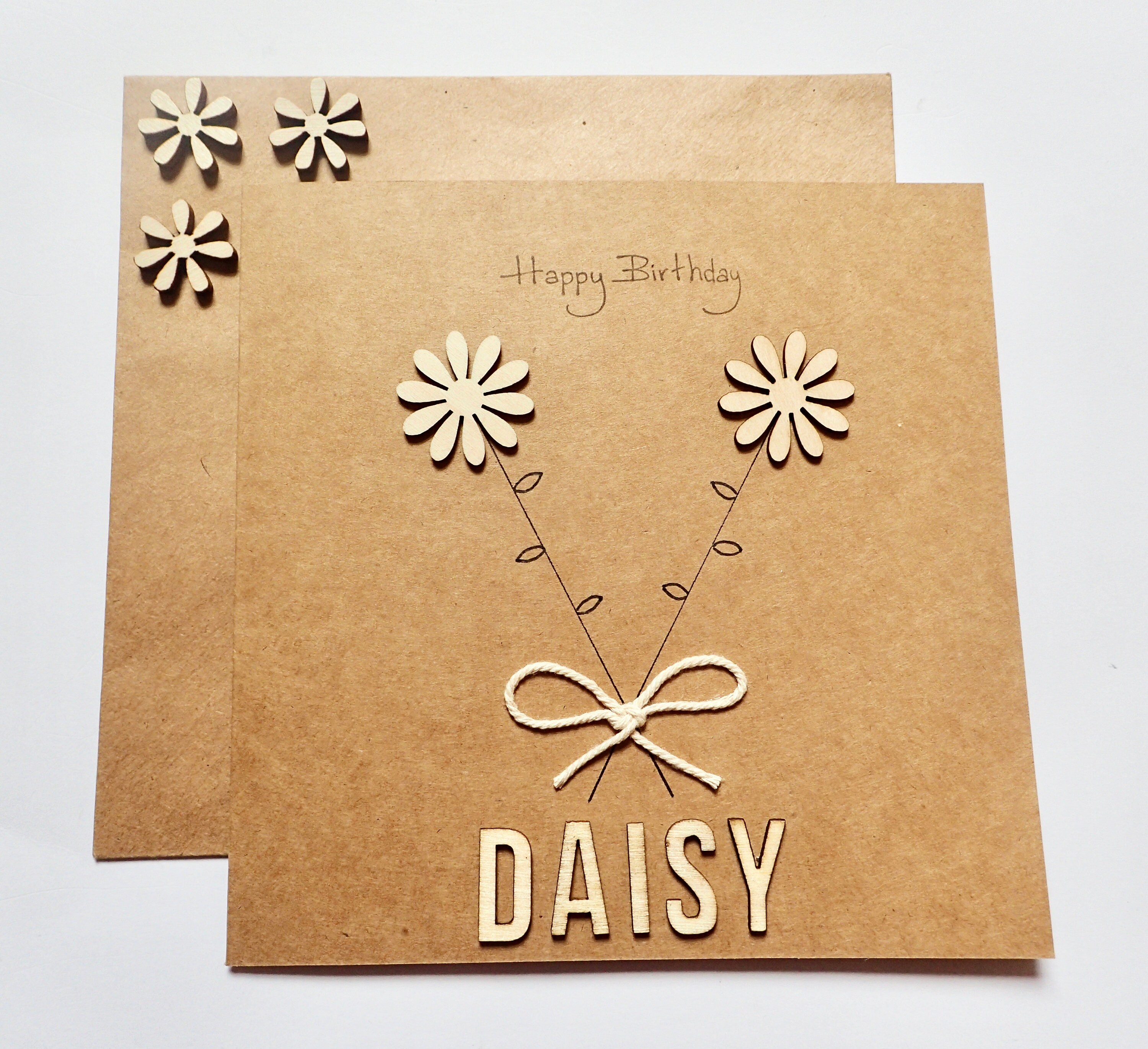 Personalised Handmade Birthday Card for Her Flower Card for | Etsy UK