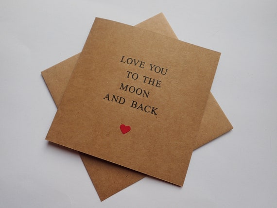 I Love You To The Moon /& Back Valentine/'s Day Greeting Card Lovely Cards