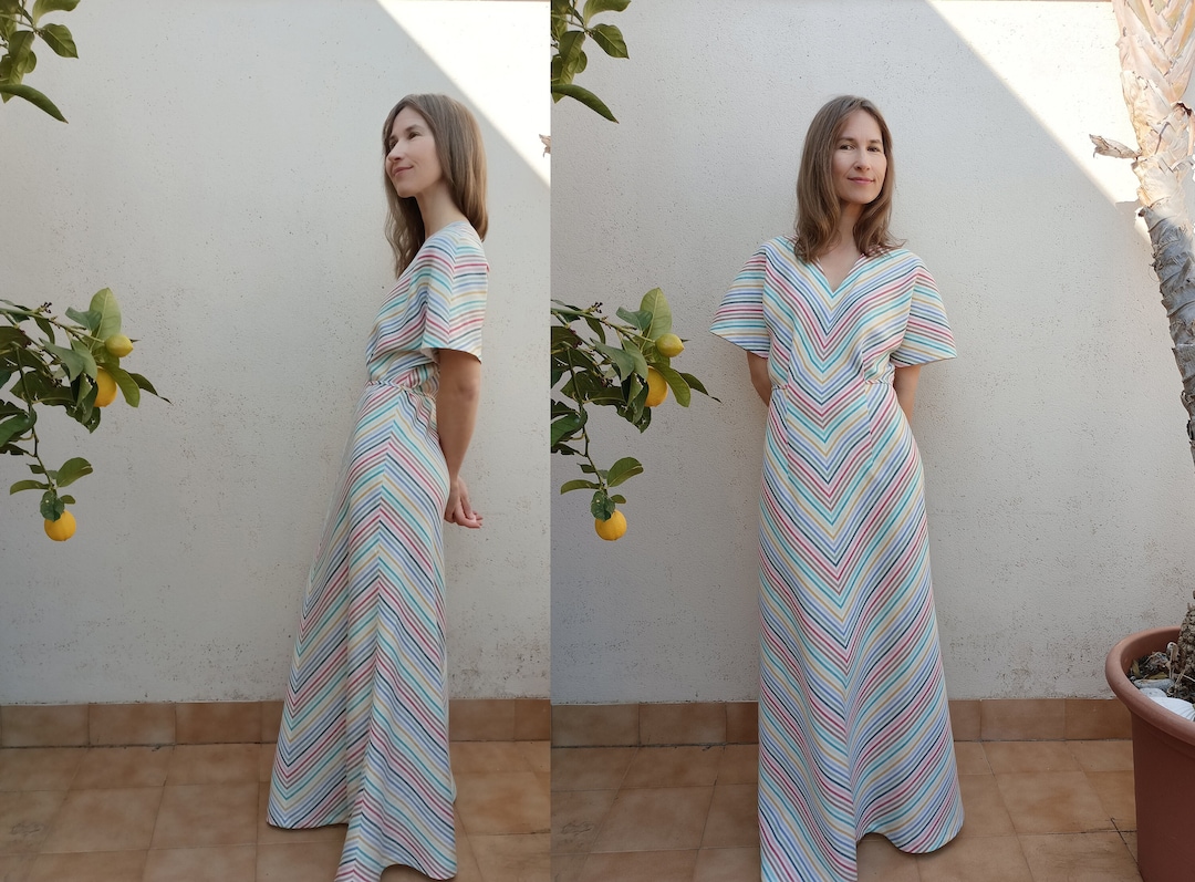 Short Sleeve Bias Dress Rabbit Amaranth
