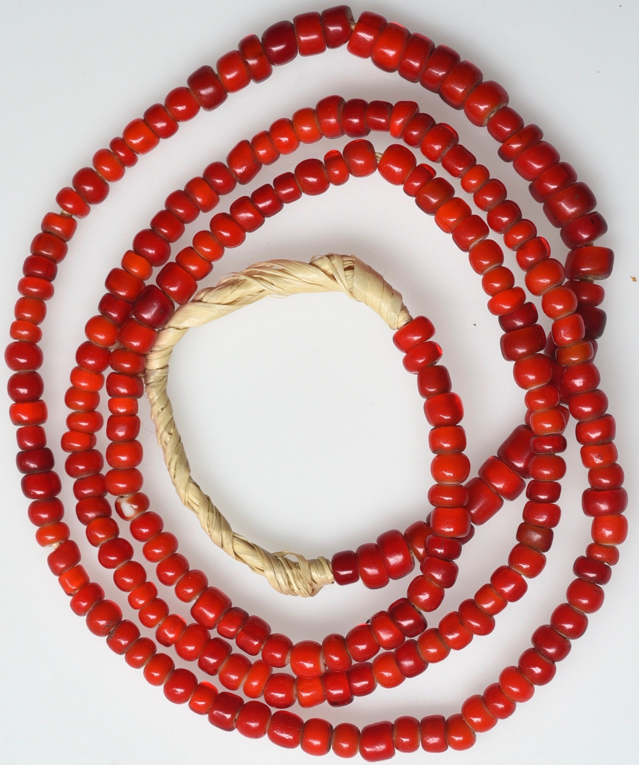 Antique Yoruba Chief White Heart Beads Necklace — The Bead Chest