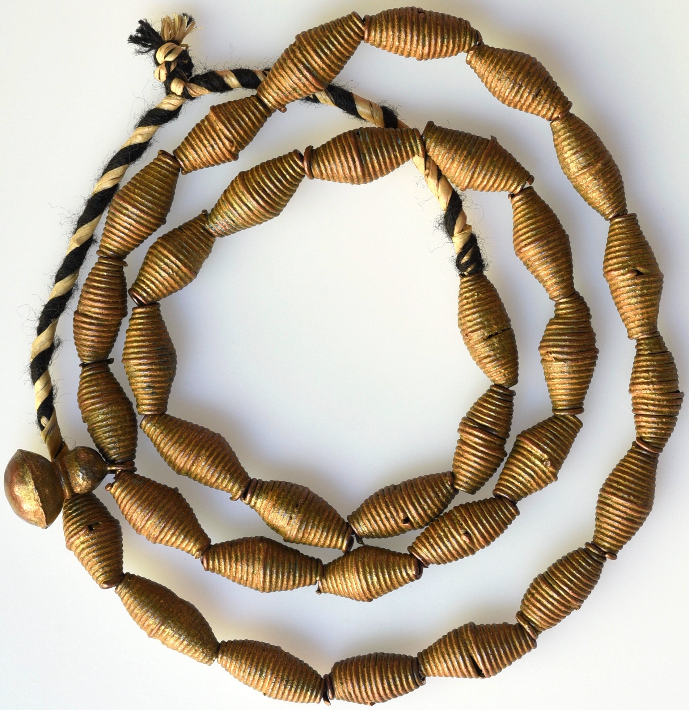 Antique Yoruba Chief White Heart Beads Necklace — The Bead Chest