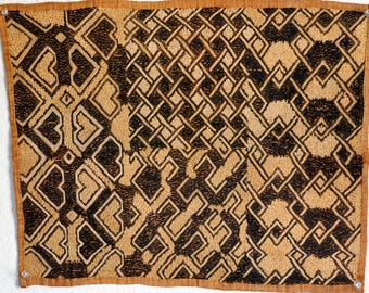 ヴィンテージ クバ布 - アフリカの織物 - 民族の織物 - アフリカ