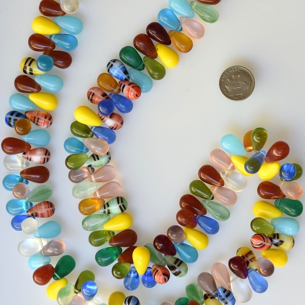 26 Inch Strand of Vintage Czech Glass Wedding Beads - Vintage African Trade Beads - C-461