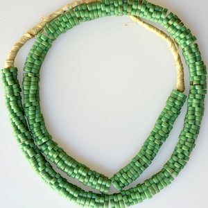20+ Inch Strand of Old Large Sized Bohemian Flower Spacer Beads - Vintage African Trade Beads