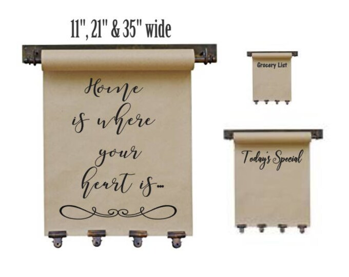 11 Hanging Kraft Paper Note Roll Wall Kitchen Menu Etsy